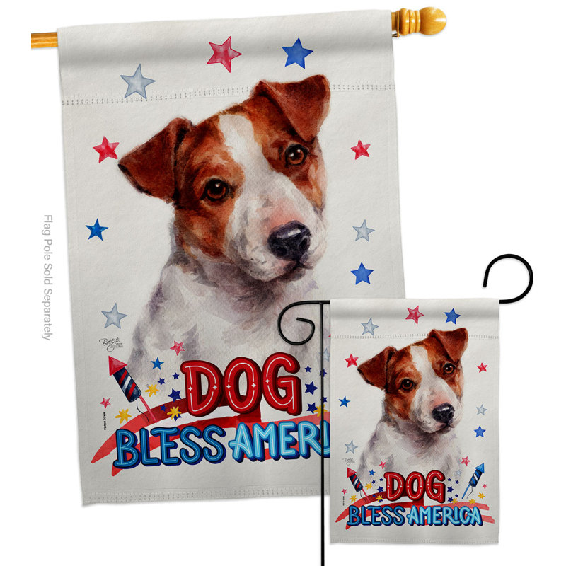 Drapeau de maison Jack Russell 40 x 28 po