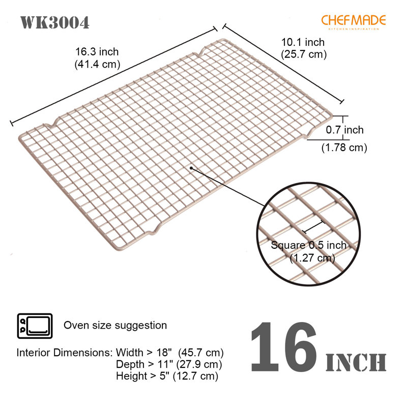 CHEFMADE 16.3 Inch Baking and Cooling Rack