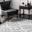 Oscar Geometric Machine Washable Area Rug for Living Room Bedroom Dining Room Kitchen, White/Charcoal-731863651