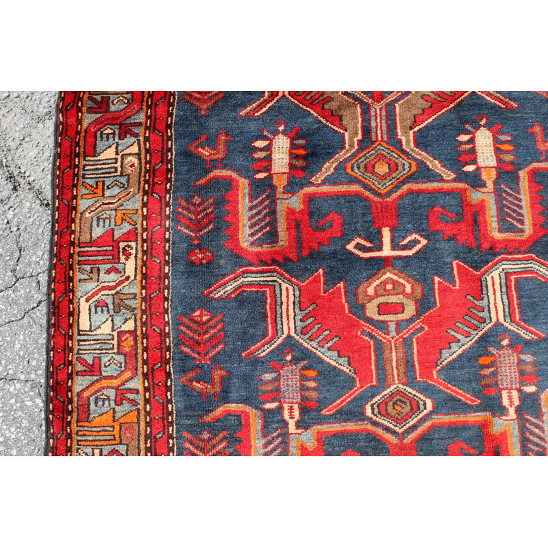 Tapis bleu / rouge 4X7
