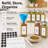 24 Pack 4oz Empty Glass Spice Jars with Labels, Minimalist Farmhouse Stickers & Funnel, Seasoning Containers for Rack, Cabinet & Drawer