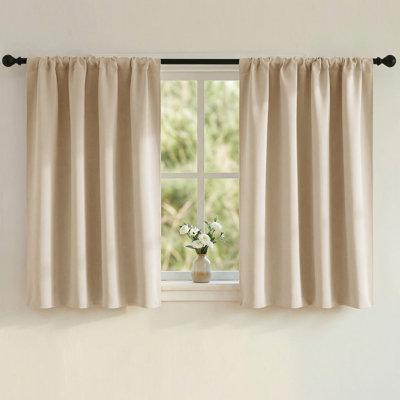 NICETOWN Blackout Curtains for Bedroom, Thermal Insulated Drapes Rod Pocket Privacy Protected Window Panels for Living Room, 2 Panels