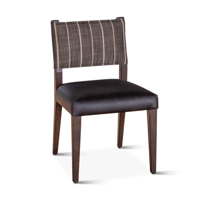 Chaise d'appoint rembourrée à dossier, Noir