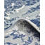 Tapis gris / bleu / ivoire noué à la main de conception unique 9 pi 1 po x 12 pi 2 po New Age