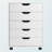 Peres 5-Drawer Mobile Cabinet-730536161