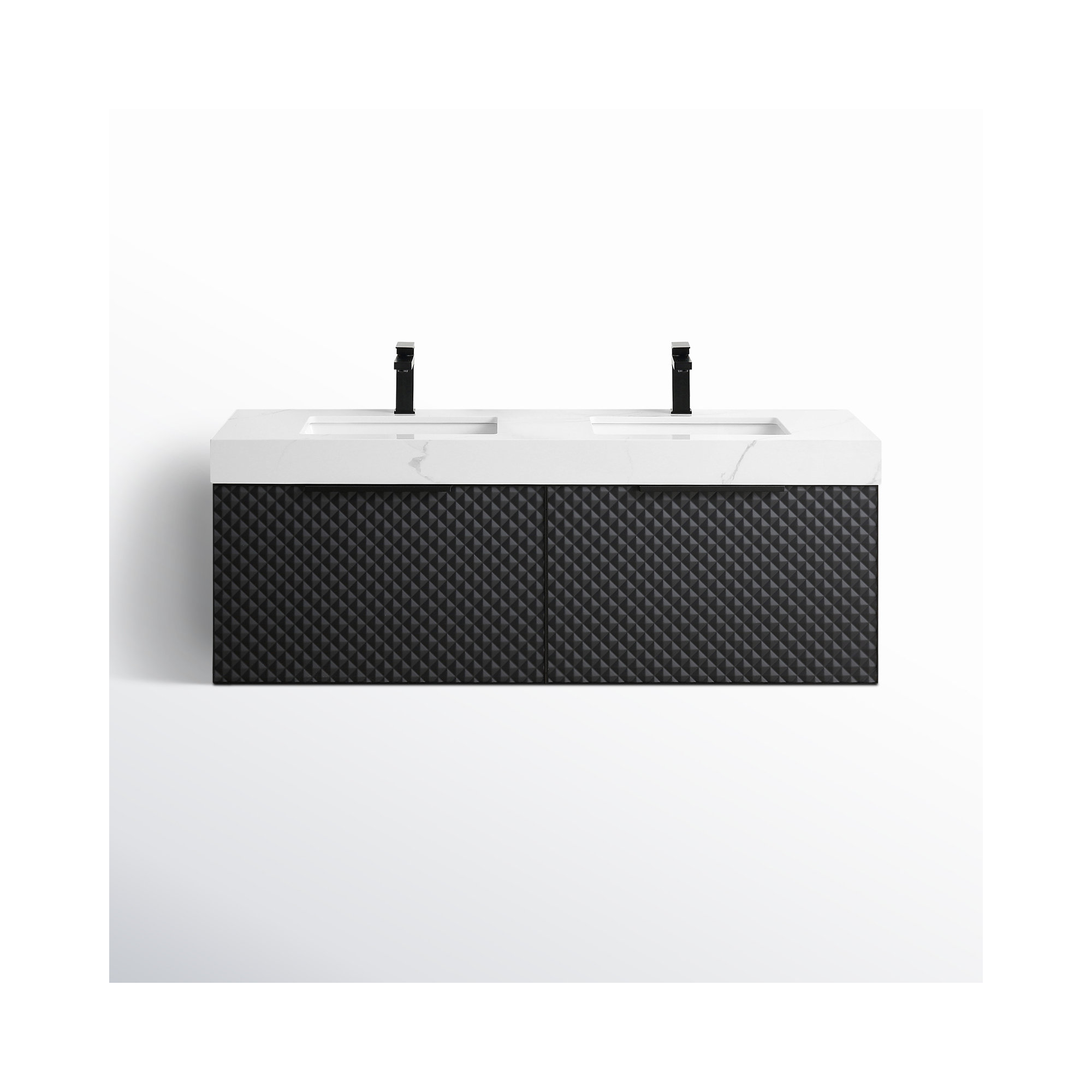 Diedrick 60'' Double Bathroom Vanity, Black