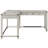 Gery L Corner Standing Sitting Desk With Lift Top, USB, White Wood