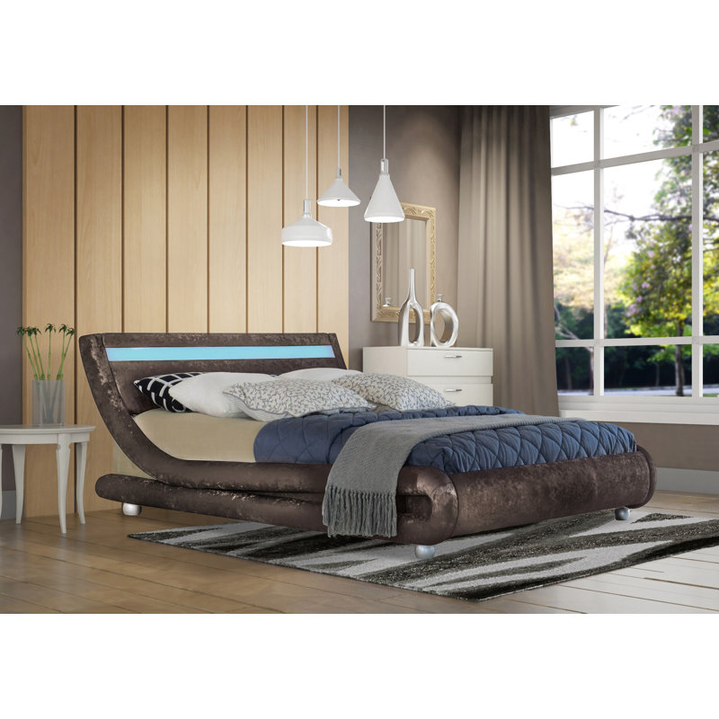Upholstered Bed, Brown, Kingsize (5')