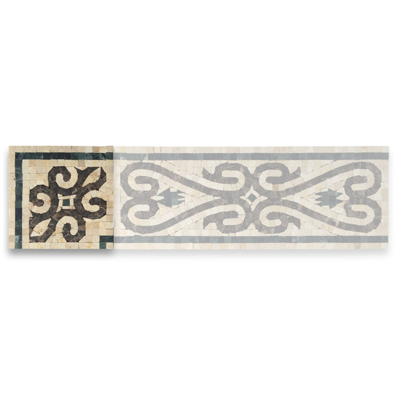 Carreau de mosaïque en marbre pour mur et plancher 5,9 po x 5,9 po Emperador