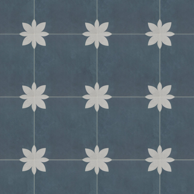 9'' x 9'' x 4mm SPC Peel & Stick Floor Tile Luxury Vinyl Flooring, Blue
