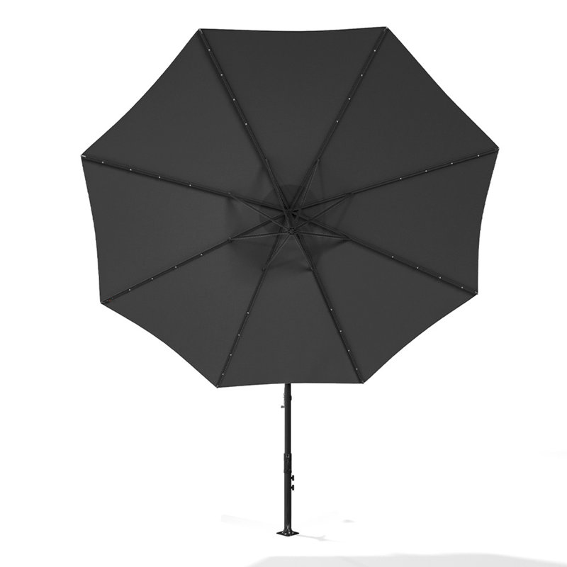 3M Cantilever Parasol with LED Light, Black
