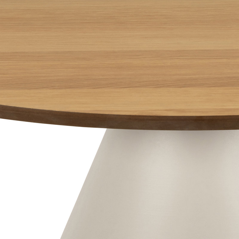 Balliet Coffee Table, Brown Top/Silver Base, 48 H x 45 W x 45 D cm