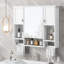 Armoire de rangement 35 po x 28 po, armoire de rangement murale moderne pour salle de bain, armoire murale de salle de bain avec miroir, armoire à pharmacie avec barre à serviettes, rangement pour salle de bain-1516997764