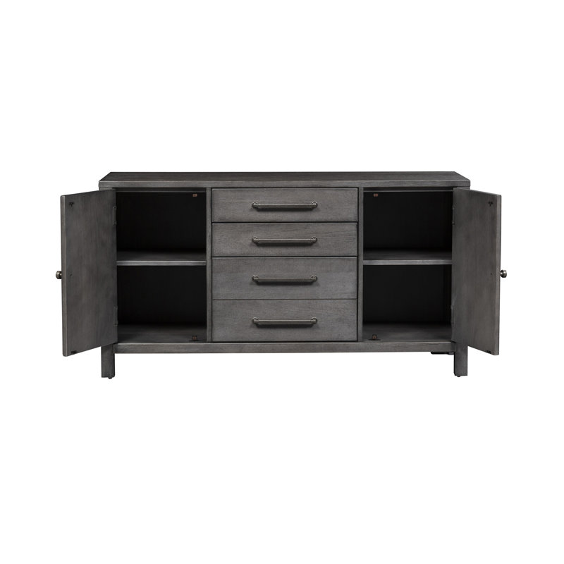 Bettee 3 Piece Writing Desk Office Set, Gray