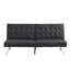 Canapé-lit futon noir avec lit simple