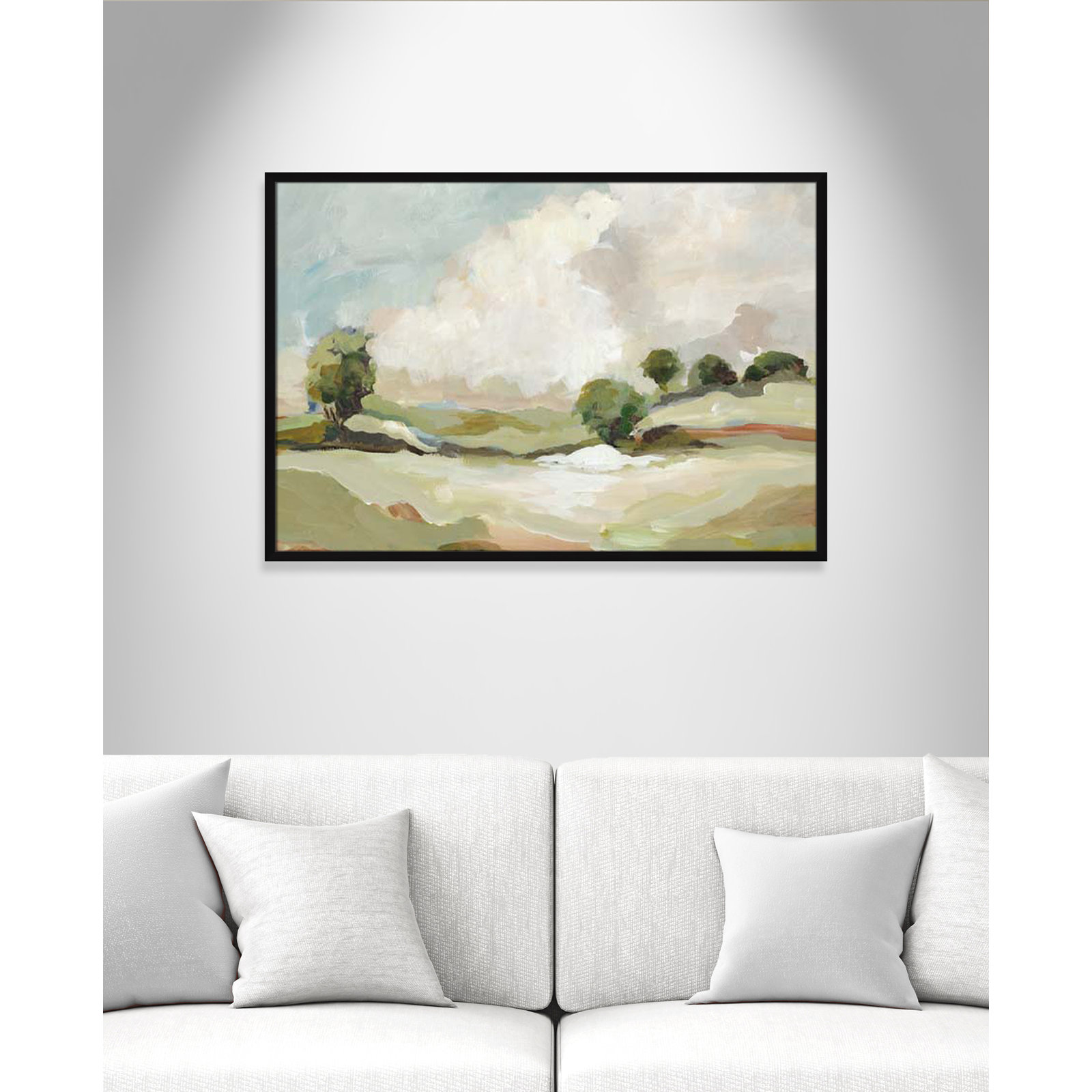 Pastoral Land by Allison Pearce, 29.5" H x 41.5" W x 1.25" D, Black