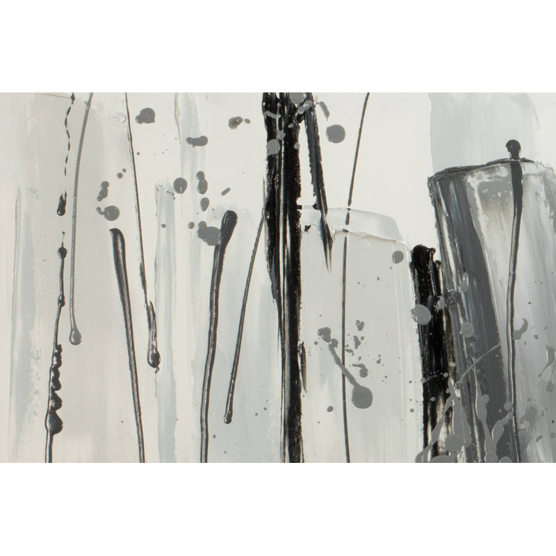 Hand-Painted Acrylic Painting Flowing Ash