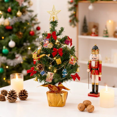 Tabletop Artificial Christmas Tree Decoration with String Light