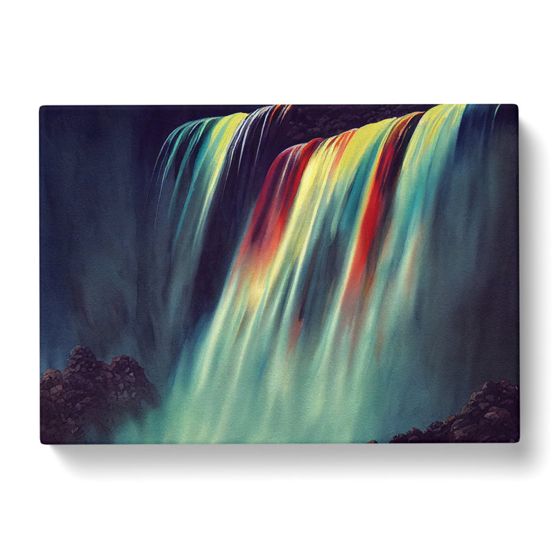 Colourful Watercolour Vol.1 - Wrapped Canvas, 50cm H x 76cm W x 3cm D