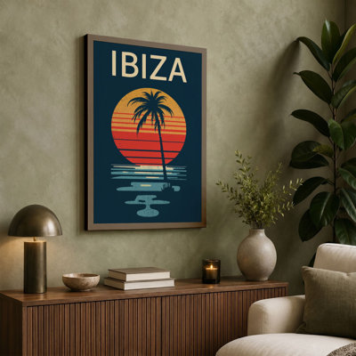 Postcard from Ibiza Vintage 1 Piece Wrapped Canvas Wall Art