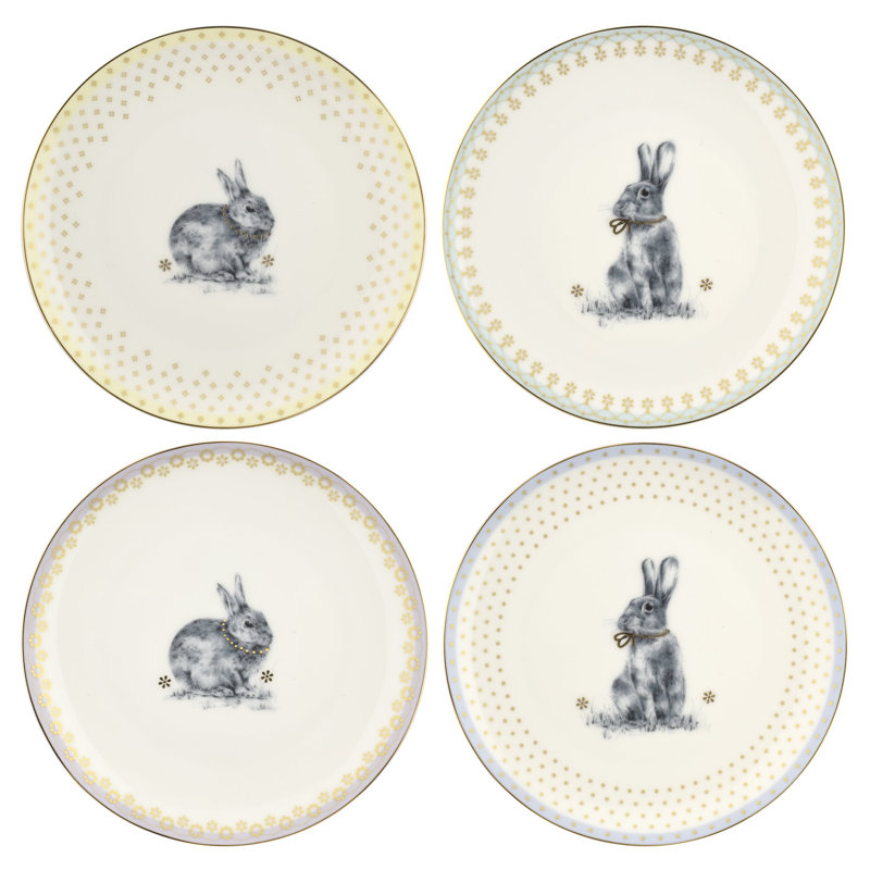 Spode Meadow Lane 4 Piece 8.2" Salad Plate Set