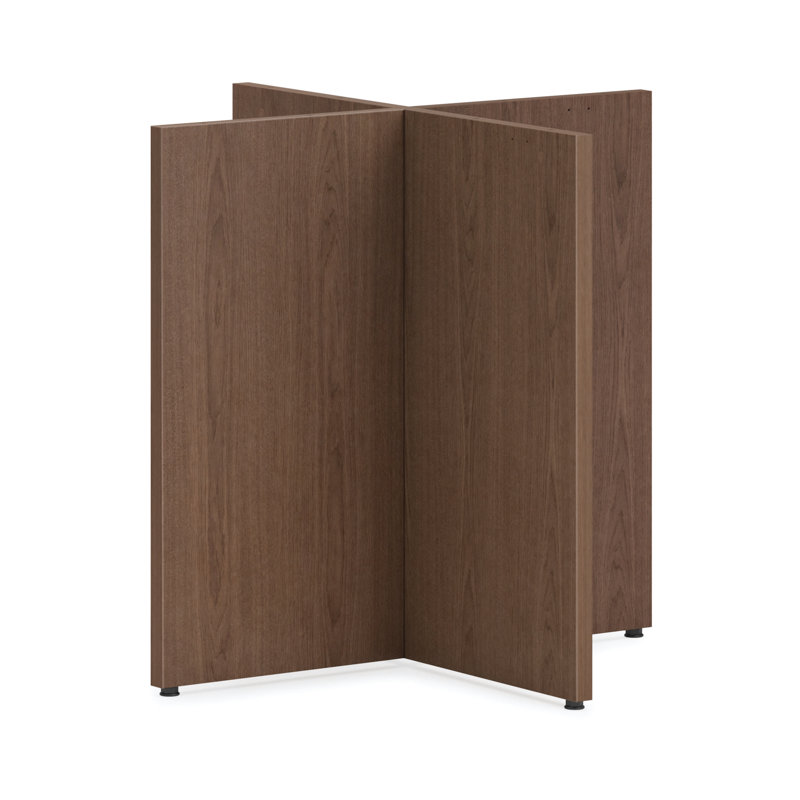 Table de réunion circulaire Mod, Noyer sépia, H 29 po x L 48 po x l 48 po