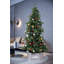 Arbre de Noël 26,75 po en toile de jute grise avec collier hexagonal de renne-88519526
