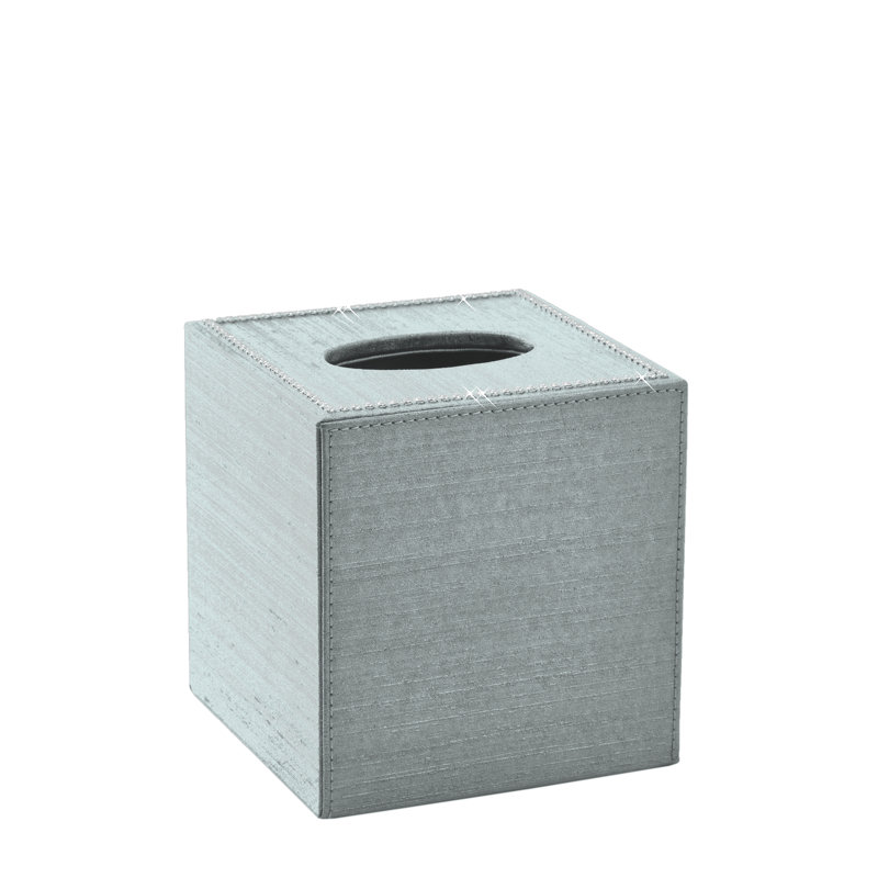 Couvre-boîte en soie avec cristaux, Argent