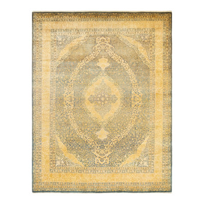 One-of-a-Kind 8' 1" X 10' 5" 2000s Wool Area Rug in Gray