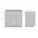 Ariel Hamlet 36 In. Right Offset Single Sink Base Cabinet