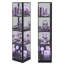 Vitrine d'angle l 15,8 "avec portes en verre et lumière RVB-228697775