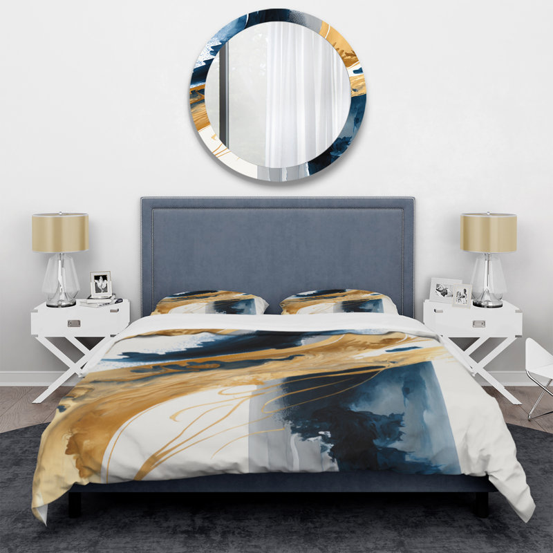 Stylish Spiral Abstract III - Ensemble de housse de couette en spirale moderne - Polyester en microfibre