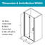 Porte de douche pliante sans cadre avec verre transparent 36 "- 37 1/4" x H 72 "-102499946