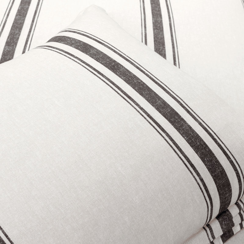 Farmhouse Stripe Black and Cream Cotton Twin XL Duvet Cover Set