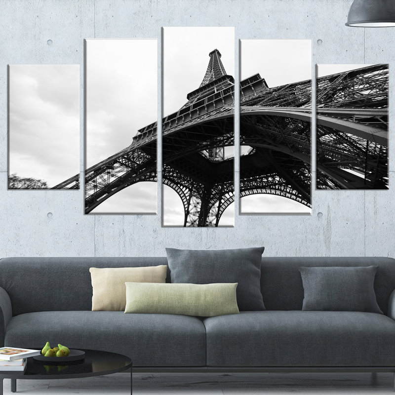 « paris », ensemble de 5 reproductions d’art murales sur toiles tendues