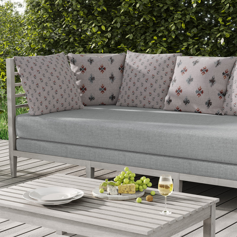 Sedona Sparkle Indoor/Outdoor 16x16, Square 16", Gray/Red