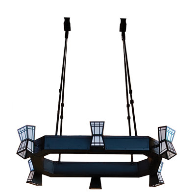Cortland 6 - Light Dimmable Geometric Chandelier
