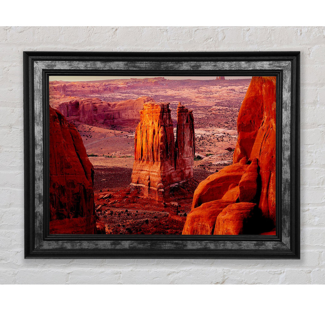 Courthouse Towers bei Sonnenuntergang Arches National Park Utah - Einzelne Bilderrahmen Kunstdrucke