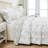 Marina Decoration Home Bedding Jacquard Embroidery Stitching  Coverlet Bedspread Ultra Soft Bedding Solid 3 Piece Summer Embroidered Quilt Set with 2 Quilted Shams, Green Floral Queen/Full Size-479337074
