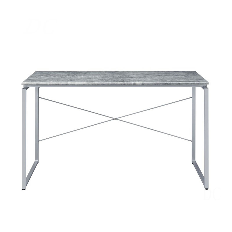 Table de bureau en métal 1pc, Argenté / argenté