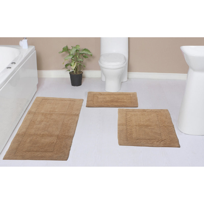 Tapis de bain 100% coton Classy Bathmat Collection (ensemble de 3), Lin