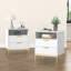 Table de chevet moderne pour chambre à coucher, table de chevet carrée 2 tiroirs avec rangement pour chambre à coucher-554161199-773306305