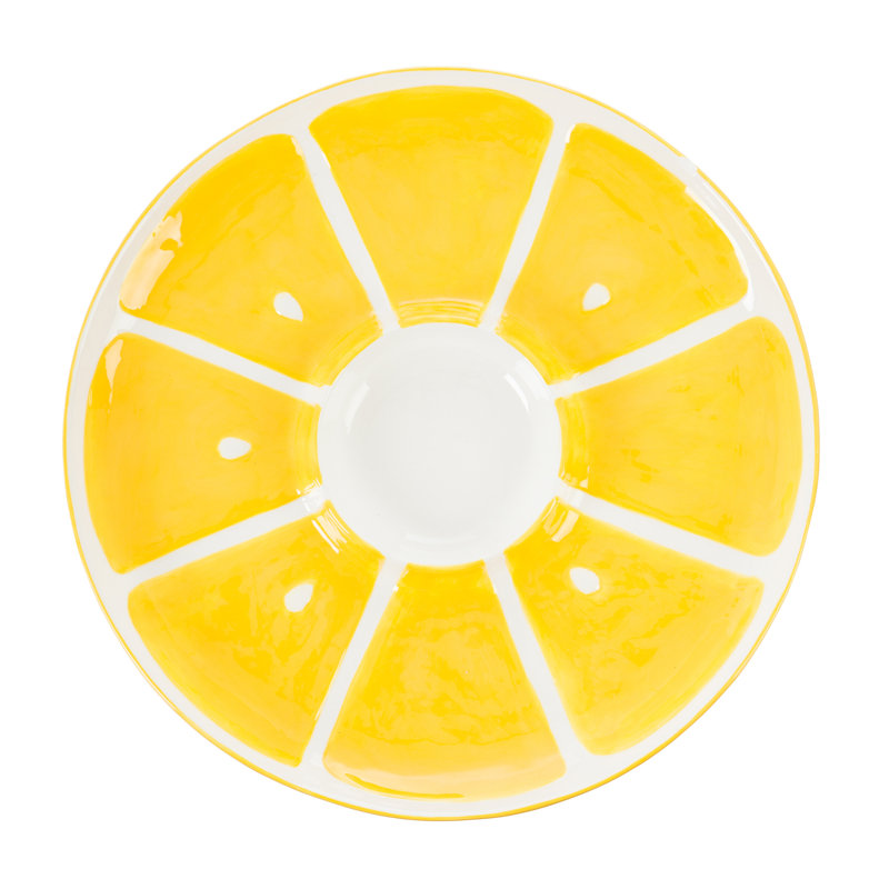 Pastille de chute de citron et plateau dip
