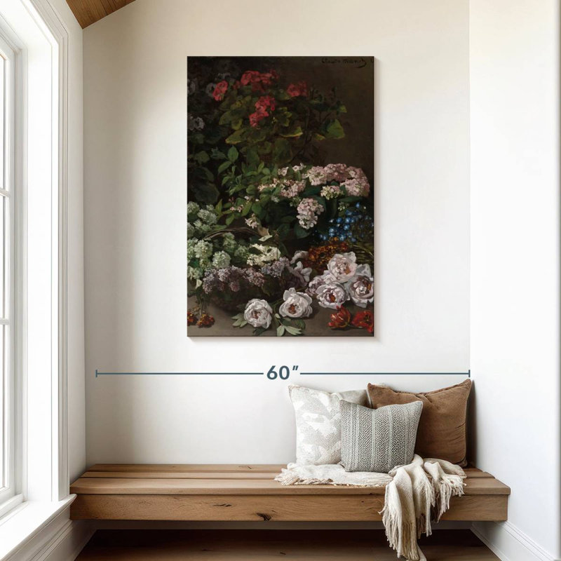 Harnek fleurs printanières 1864, H 45 po x l 30 po