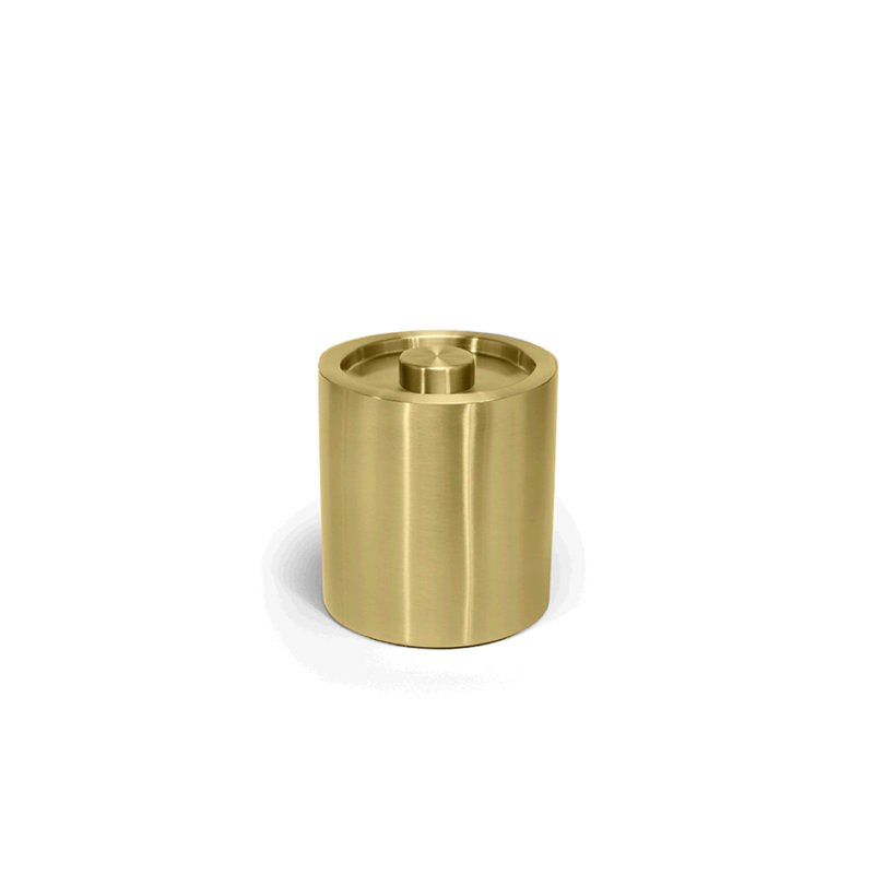 Stainless Steel Ice Bucket, Matte Brass
