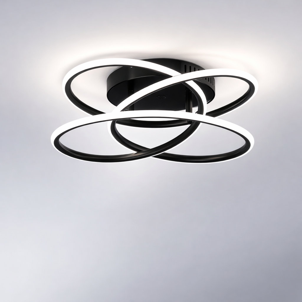 LED Flush Mount 41cm dimmable Modern Geometric with Remote Control