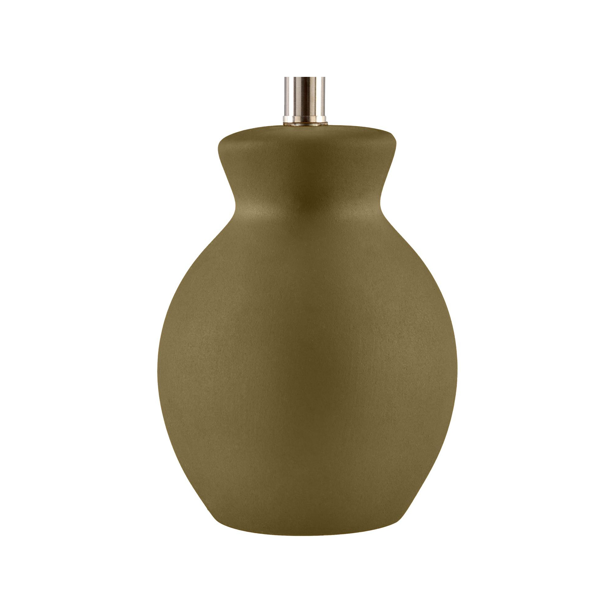 Momsen Scallop Shade Matte Lamp, White, Green, 15"H x 8"W x 8"D