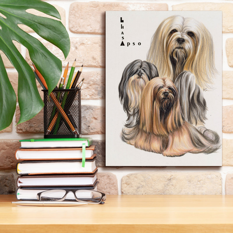 " Lhasa Apso " by Barbara Keith, 16" H x 12" W x 0.75" D
