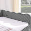 Grand lit de jour avec deux tiroirs de rangement, charge, forme ondulée et lit en lin - pour la chambre à coucher-413695343