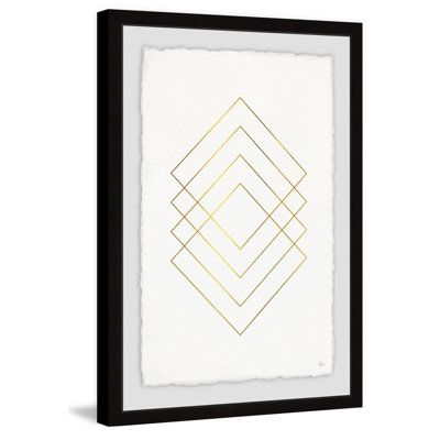 « golden diamond lines », reproduction d’impression encadrée
